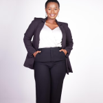 Navyblue suit - white top